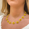 Large Daisy Chain Necklace Yellow - Josephine Alexander Collective